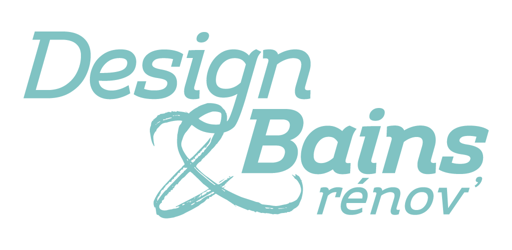 Logo cyan, DESIGN & BAINS RENOV, Rénovation de salle de bain à La Roche-sur-Yon